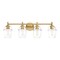 Designers Fountain Summer Jazz 32 in. 4-Light Brushed Gold Vanity Light with Clear Glass Shades for Bathrooms D310M-4B-BG - alternate 1